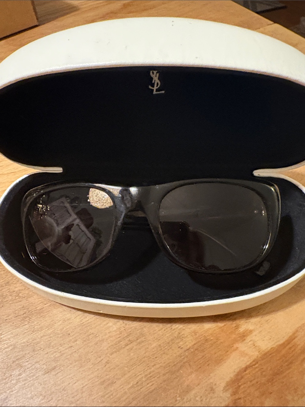 Yves Saint Laurent black/tortoiseshell Frame Brown Lens Women's Sunglasses - Picture 6 of 6